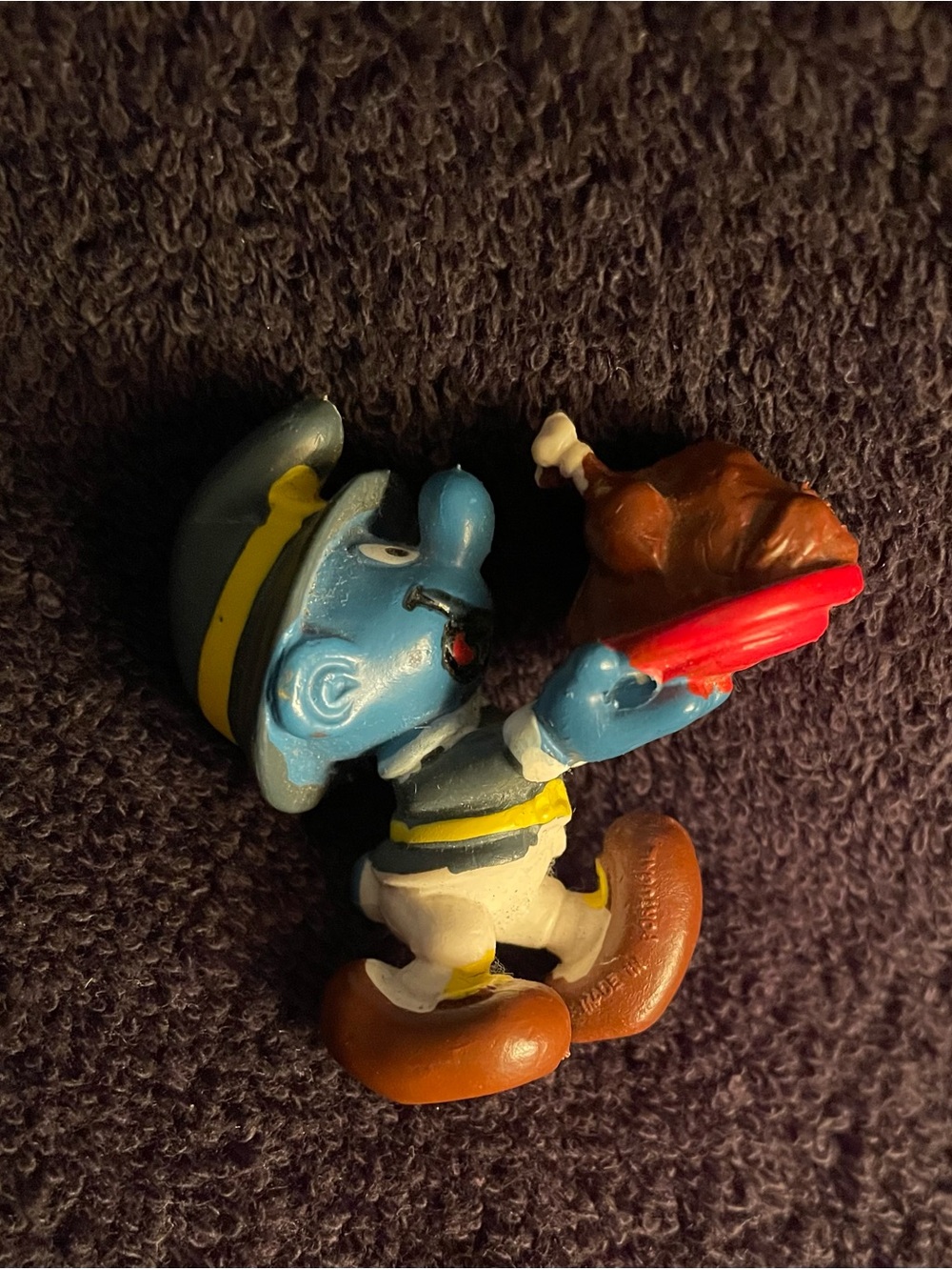 Vintage Smurfette & Smurf Figure Toy Set - Blue Characters Thanksgiving Theme - Picture 5 of 8